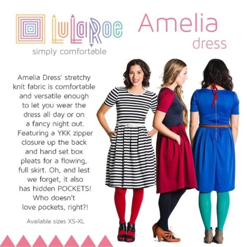 BNWT LuLaRoe Amelia Dress size XL - Picture 7 of 8